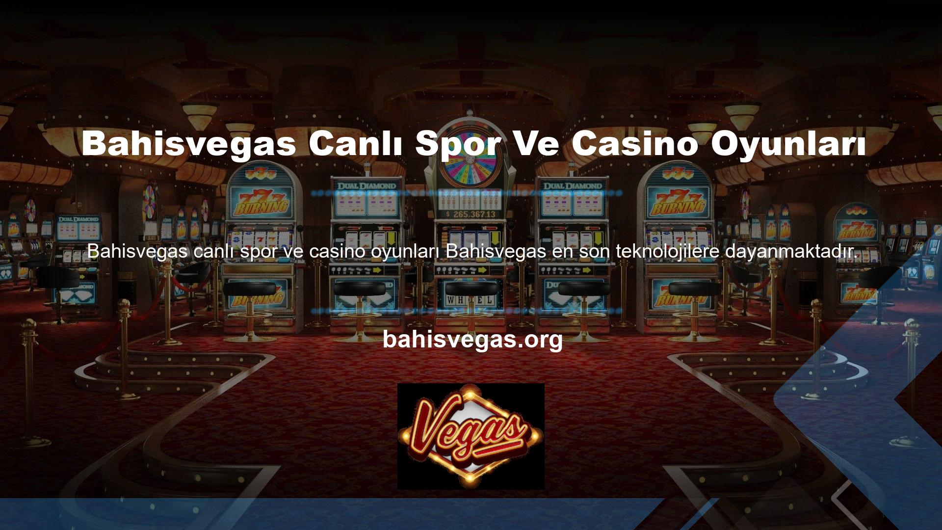 Canlı spor ve casino oyunları sitesi olan Bahisvegas ülkeye hizmet vermektedir